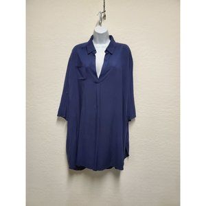 Ekouaer Bikini Cover Up Dress Navy  Size XXL